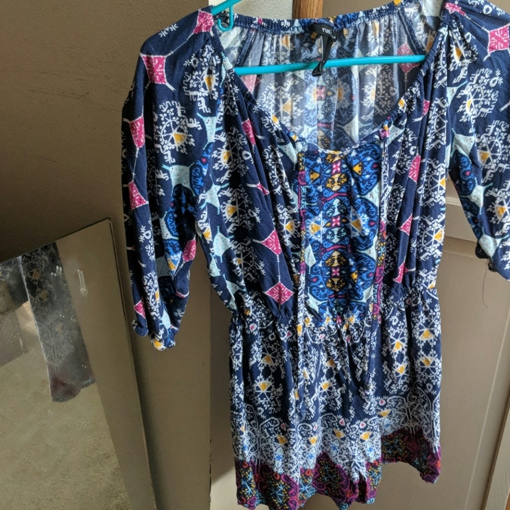 Super cute blue base romper